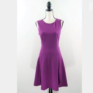 ❌SOLD❌WHBM Mulberry Ponte Fit & Flare Dress XS